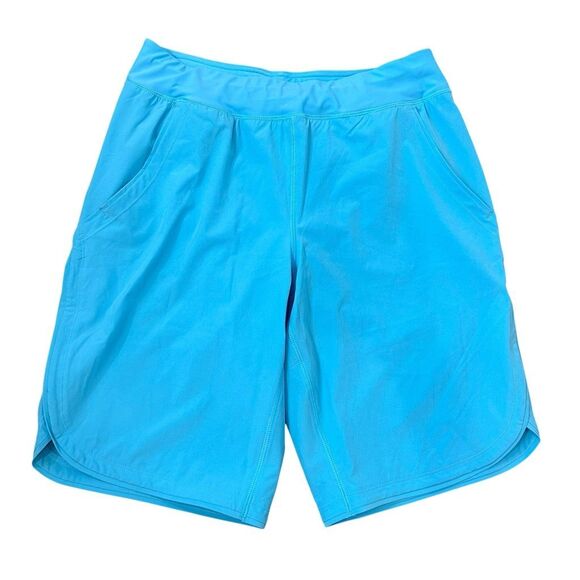 Lands End Women's 9" Board Shorts with Panty Blue Lined size 8 Bermuda Swim Long - Picture 7 of 16